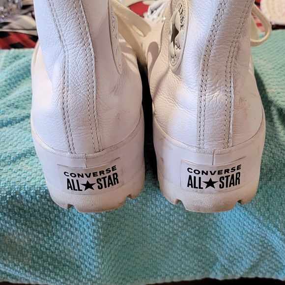 Converse White High-Top Platform Sneakers - Picture 6 of 8